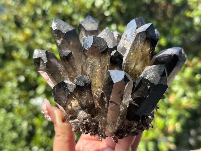 300g+ Smoke Quartz Cluster,Cluster Crystal,Smoky Quartz VUG,Quartz Point VUG,Home Decor,Energy Crystal,Reiki healing,Crystal gift 1PC