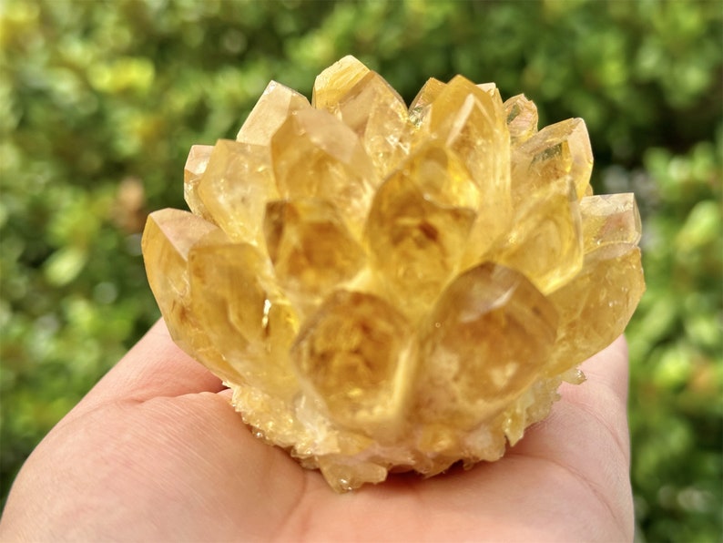 400g+ Natural Citrine Quartz Cluster,Cluster Crystal,Quartz Point VUG,Home Decor,Energy Crystal,Reiki healing,Carved Cluster,Crystal gift1PC