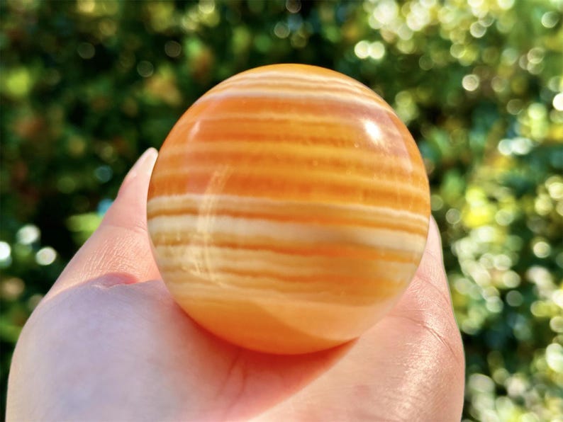 Natural Geode Stone Hand Carved Sphere,Quartz Crystal,Yellow Calcite Ball,Home Decor,Energy Crystal ball,Crystal Gift+Free Base 1PC