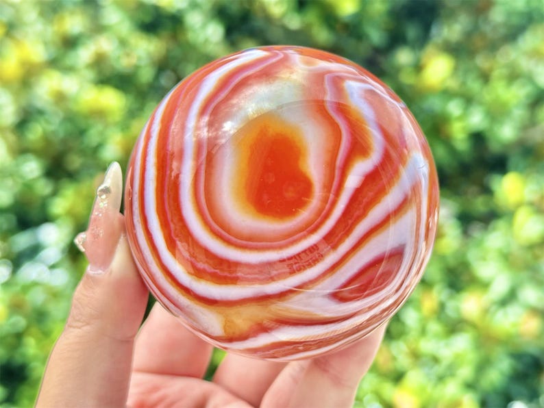 1PC 50mm+ Natural Red Agate Sphere,Quartz Crystal,Crystal Ball Carving,Reiki Healing Crystal,Home Decor,Energy Crystal,Crystal gifts 1PC