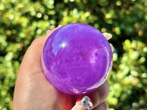 Natural Amethyst Hand Carved Sphere,Quartz Crystal Ball,Home Decor,Energy Crystal,Reiki Healing Crystal,Crystal Gift+Free Base 1PC