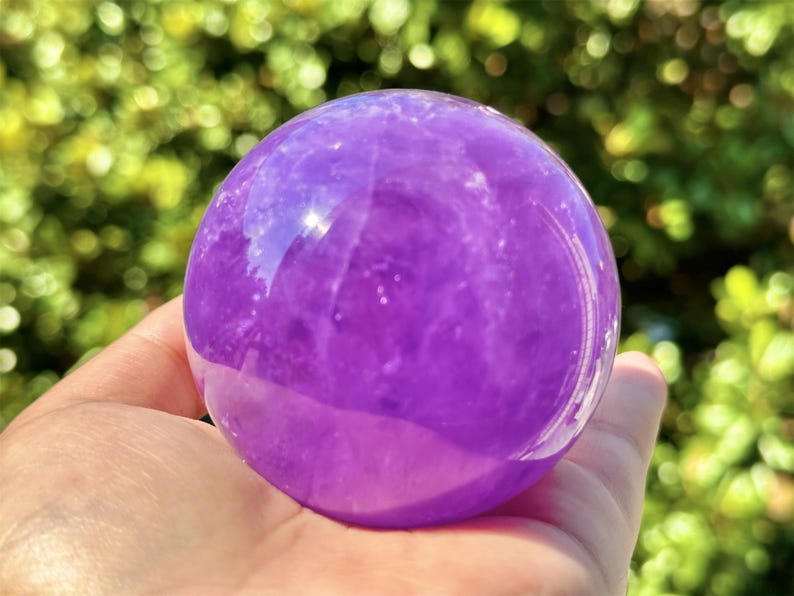 Natural Amethyst Hand Carved Sphere,Quartz Crystal Ball,Home Decor,Energy Crystal,Reiki Healing Crystal,Crystal Gift+Free Base 1PC