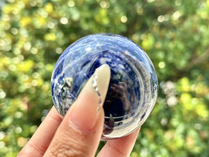 1PC 50mm+ Natural Sodalite Sphere,Quartz Crystal,Crystal Ball Carving,Reiki Healing Crystal,Home Decor,Energy Crystal,Crystal gifts 1PC
