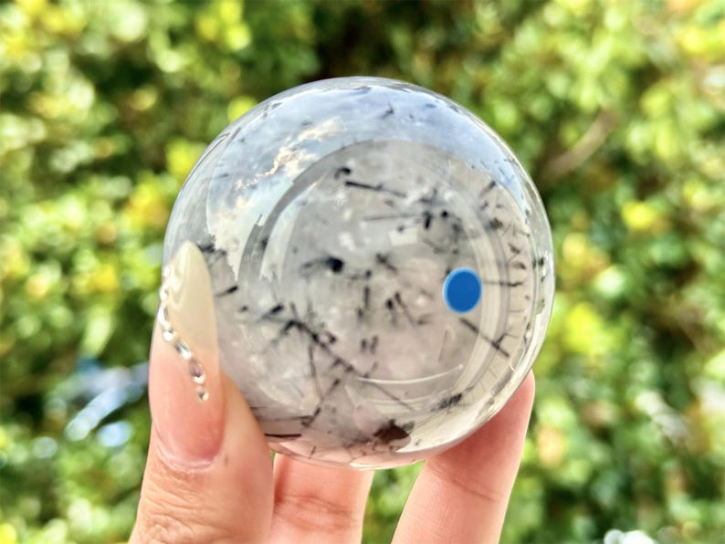 1PC 50mm+ Natural Tourmaline Sphere,Quartz Crystal,Crystal Ball Carving,Reiki Healing Crystal,Home Decor,Energy Crystal,Crystal gifts 1PC