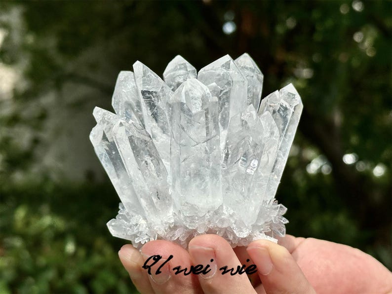 300g+ Natural Clear Quartz Cluster Crystal,Quartz Point VUG,Home Decor,Energy Crystal,Reiki healing,Crystal gift 1PC