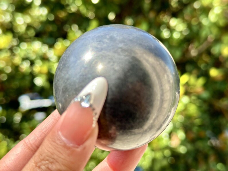 50mm+ Natural Schungite Stone Sphere,Quartz Crystal,Crystal Ball Carving,Reiki Healing Crystal,Home Decor,Energy Crystal,Crystal gifts 1PC