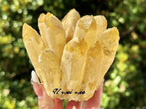 Yellow Crystal Quartz Cluster,Cluster Crystal,Quartz Point VUG,Home Decor,Energy Crystal,Reiki healing,Carved Cluster,Crystal gift 1PC