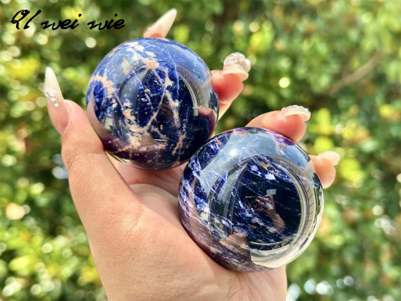 1PC 50mm+ Natural Sodalite Sphere,Quartz Crystal,Crystal Ball Carving,Reiki Healing Crystal,Home Decor,Energy Crystal,Crystal gifts 1PC