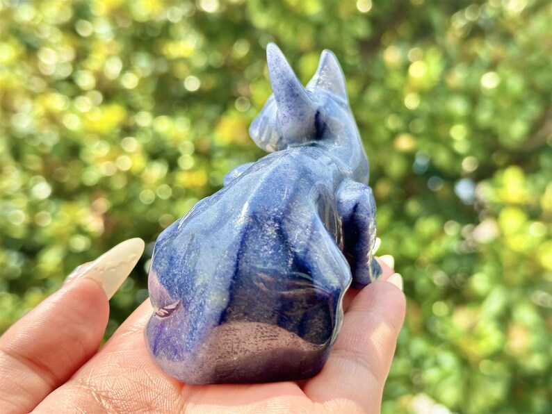 4" Natural Blue Aventurine Hand Carved Elf Cat,Crystal quartz Elf,Cat Carving,Energy crystal,Reiki healing,Home Decor,Crystal gifts 1PC