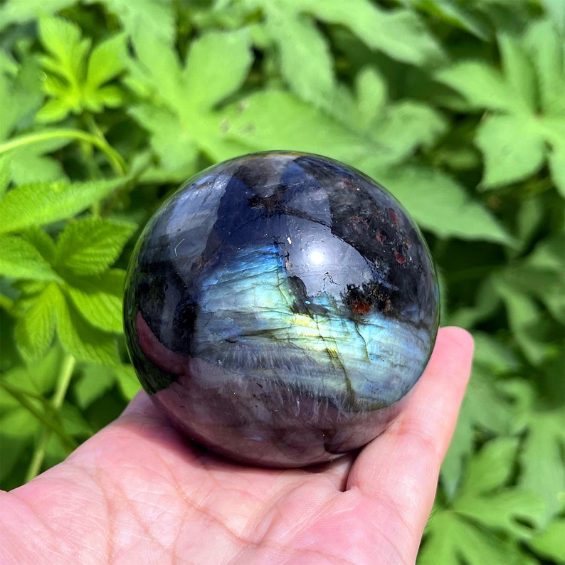 50mm+ Natural Labradorite Ball,Quartz Sphere,Crystal Ball,Home Decoration,Divination Ball,Mineral Specimens,Reiki Healing,Crystal Gifts