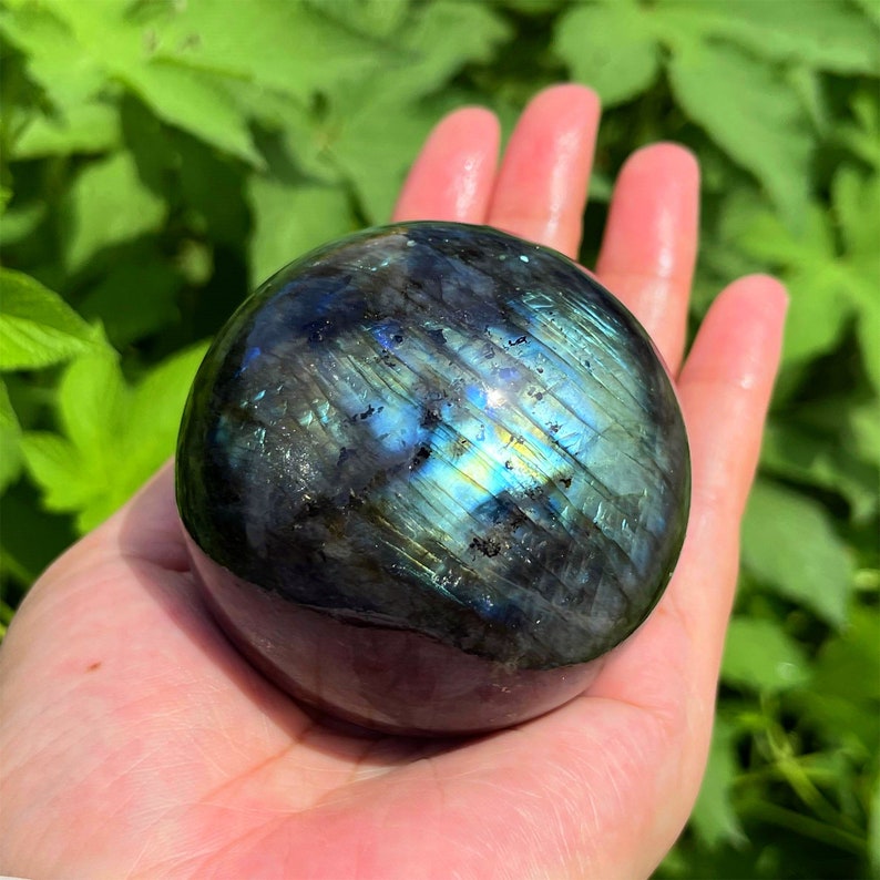 50mm+ Natural Labradorite Ball,Quartz Sphere,Crystal Ball,Home Decoration,Divination Ball,Mineral Specimens,Reiki Healing,Crystal Gifts