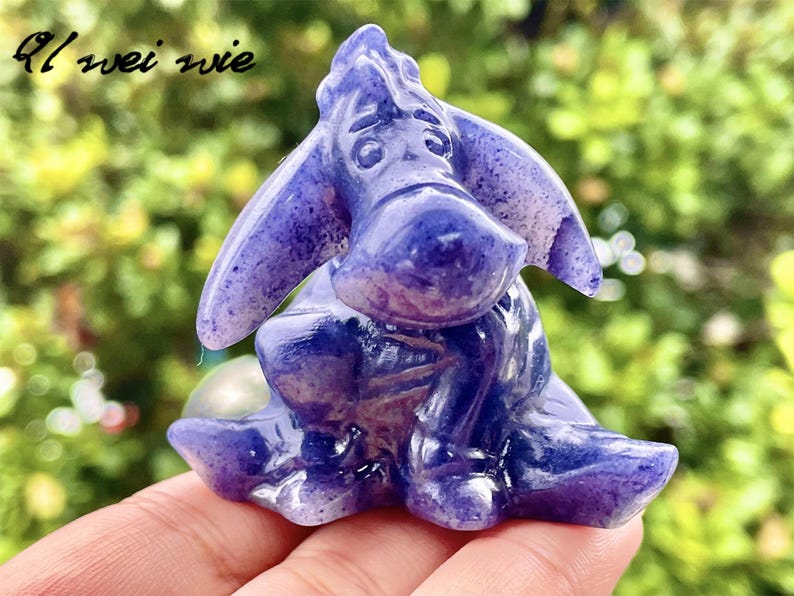 2.2" Natural Blue Aventurine Hand Carved Donkey,Crystal quartz Skull,Donkey Carving,Energy crystal,Reiki healing,Home Decor,Crystal gifts1PC