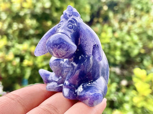 2.2" Natural Blue Aventurine Hand Carved Donkey,Crystal quartz Skull,Donkey Carving,Energy crystal,Reiki healing,Home Decor,Crystal gifts1PC