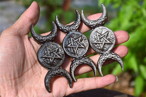 3.2" Natural Silver Obsidian Carved Star，Crystal Skull，Star Carving，Home Decor,Crystal Collect，Crystal Gifts 1PC
