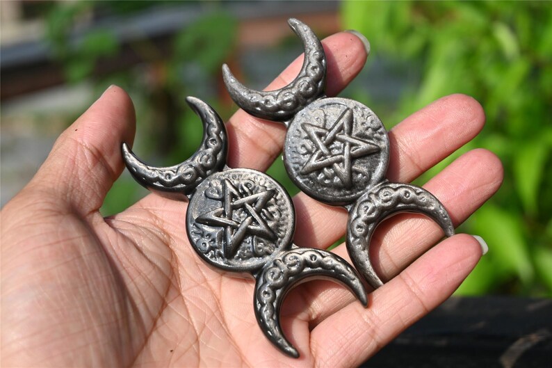 3.2" Natural Silver Obsidian Carved Star，Crystal Skull，Star Carving，Home Decor,Crystal Collect，Crystal Gifts 1PC
