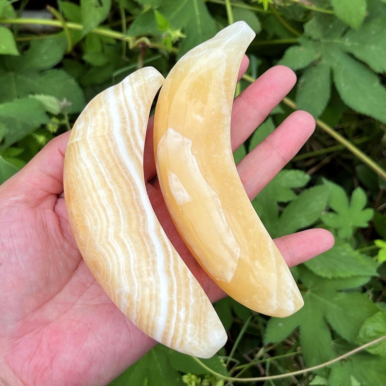 4.5‘’ Natural Yellow Calcite Banana, Quartz Crystal Banana, Crystal Fruits, Crystal Energy, Home Decoration, Reiki Healing, Crystal Gifts