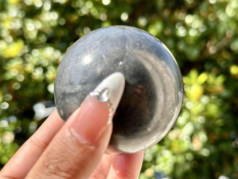 50mm+ Natural Schungite Stone Sphere,Quartz Crystal,Crystal Ball Carving,Reiki Healing Crystal,Home Decor,Energy Crystal,Crystal gifts 1PC