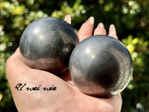 50mm+ Natural Schungite Stone Sphere,Quartz Crystal,Crystal Ball Carving,Reiki Healing Crystal,Home Decor,Energy Crystal,Crystal gifts 1PC