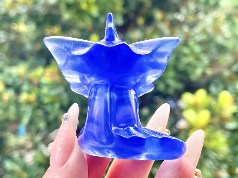 2.2" Blue Opalite Hand Carved Vaporeon,Crystal quartz Elf,Vaporeon Carving,Energy crystal,Reiki healing,Home Decor,Halloween gifts 1PC
