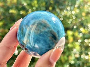 5CM+Natural Apatite Hand Carved Sphere,Quartz Crystal,Apatite Ball,Home Decor,Reiki Healing,Energy Crystal ball,Crystal Gift+Free Base 1PC