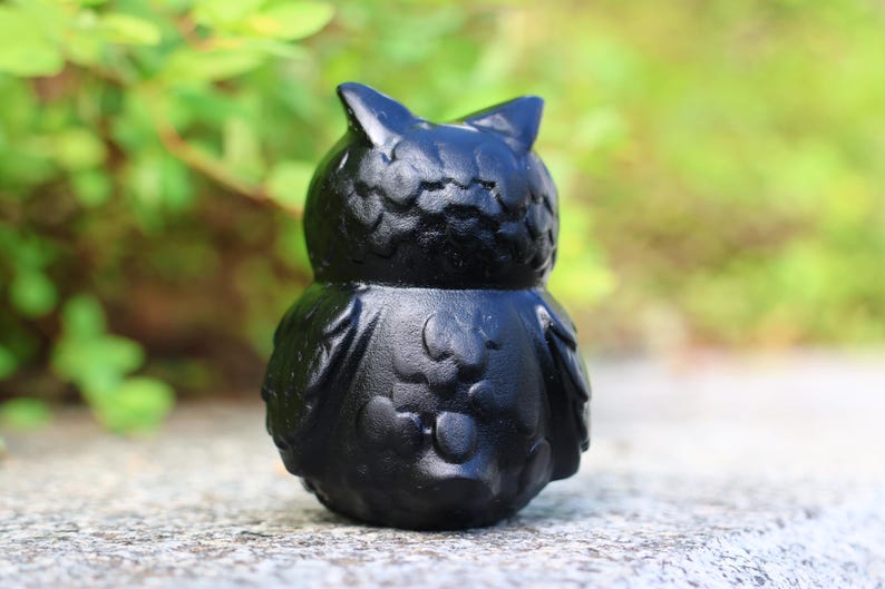2.1" Natural Obsidian Owl,Quartz Crystal Carved ,Crystal Heal Reiki,Home decoration,Crystal Sculpture,Mineral,Crystal Gifts