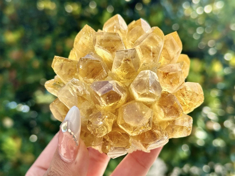 Natural Citrine Quartz Cluster,Cluster Crystal,Quartz Point VUG,Home Decor,Energy Crystal,Reiki healing,Carved Cluster,Crystal gifts 1PC