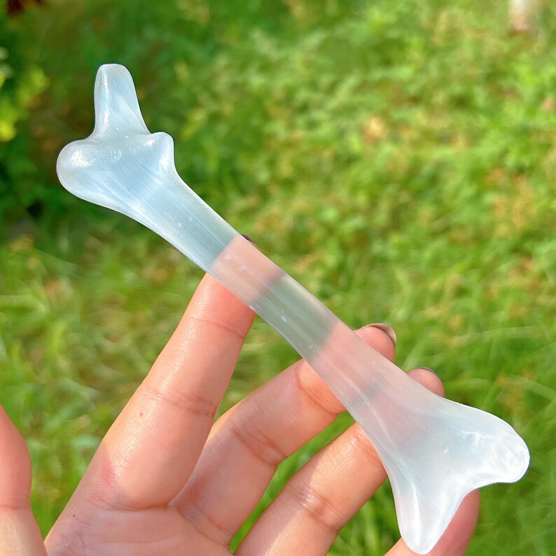 4.9“ Natural Selenite Bone,Quartz Crystal Bone,Rock,Reiki Healing,Home Decoration,Selenite Carving,Crystal Gift,Mineral Specimen