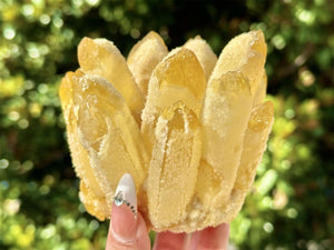 Yellow Crystal Quartz Cluster,Cluster Crystal,Quartz Point VUG,Home Decor,Energy Crystal,Reiki healing,Carved Cluster,Crystal gift 1PC