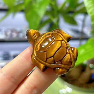 1PC Natural Tiger Eye Sea Turtle,Quartz Crystal Tortoise,Crystal Animal,Reiki Healing,Home Decoration,Crystal Gift,Mineral Specimen