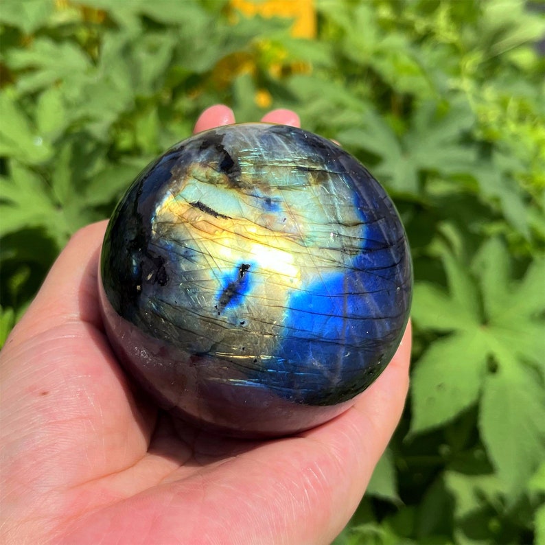 50mm+ Natural Labradorite Ball,Quartz Sphere,Crystal Ball,Home Decoration,Divination Ball,Mineral Specimens,Reiki Healing,Crystal Gifts