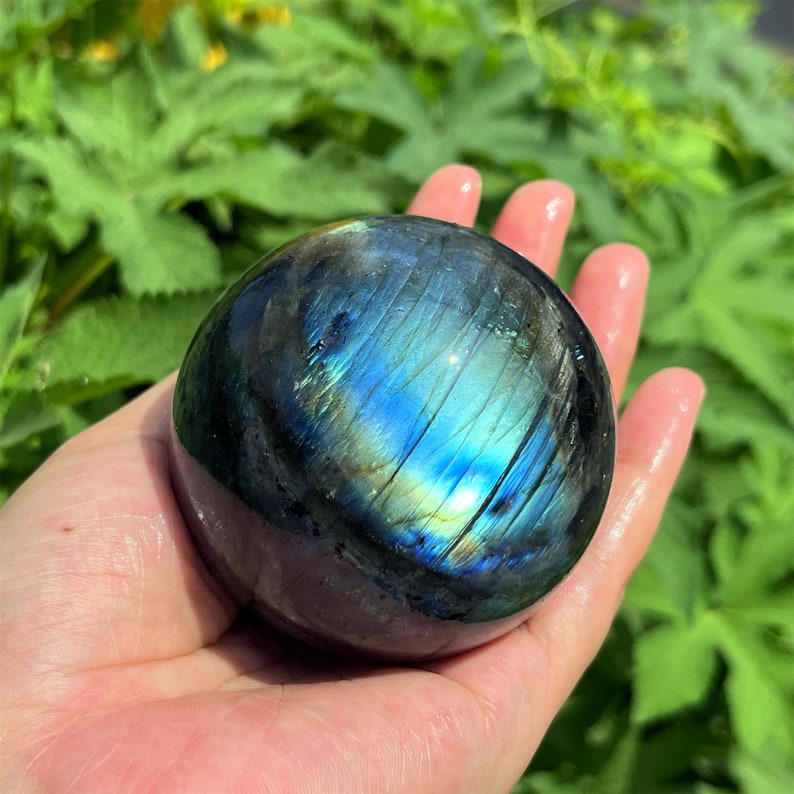 50mm+ Natural Labradorite Ball,Quartz Sphere,Crystal Ball,Home Decoration,Divination Ball,Mineral Specimens,Reiki Healing,Crystal Gifts