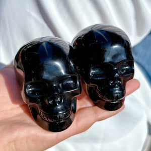 3“ Natural Obsidian Skull,Crystal Skull,Home Decoration,Crystal Carving,Reiki Healing,Crystal ergy,Mineral Specimen,Crystal Gift
