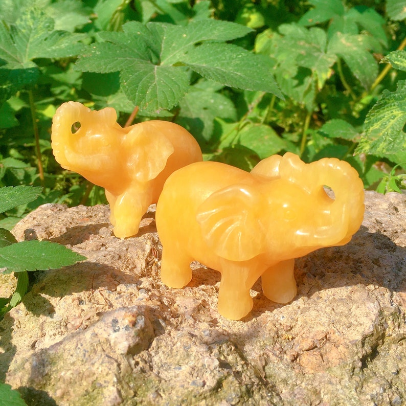 Natural Yellow Calcite Elephant,Quartz Crystal Elephant,Crystal Sculpture,Collection,Crystal Gift,Crystal Carved,Mineral Specimen