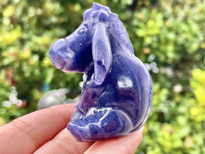 2.2" Natural Blue Aventurine Hand Carved Donkey,Crystal quartz Skull,Donkey Carving,Energy crystal,Reiki healing,Home Decor,Crystal gifts1PC