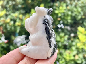 2.2" Natural Zebra stone Hand Carved Crow,Crystal quartz Skull,Crow Carving,Energy crystal,Reiki healing,Home Decor,Crystal gifts1PC