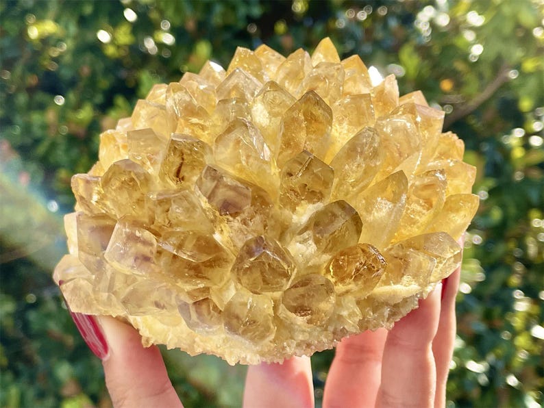 800G+Natural Citrine Quartz Cluster，Home decor，Crystal ornament，Crystal gift，Carved cluster，Crystal vug，Reiki healing 1PC