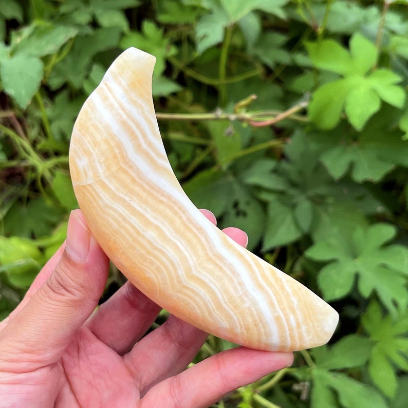 4.5‘’ Natural Yellow Calcite Banana, Quartz Crystal Banana, Crystal Fruits, Crystal Energy, Home Decoration, Reiki Healing, Crystal Gifts