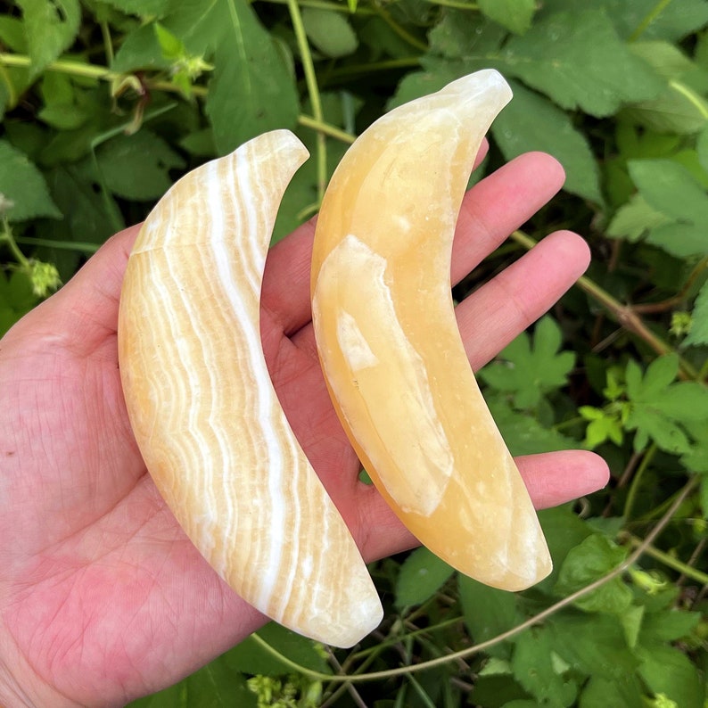 4.5‘’ Natural Yellow Calcite Banana, Quartz Crystal Banana, Crystal Fruits, Crystal Energy, Home Decoration, Reiki Healing, Crystal Gifts