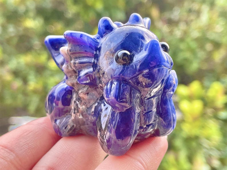 2.2" Natural Crystal quartz Hand Carved Dragon,Rose Quartz Dragon Carving,Energy crystal,Reiki healing,Home Decor, Halloween gift 1PC