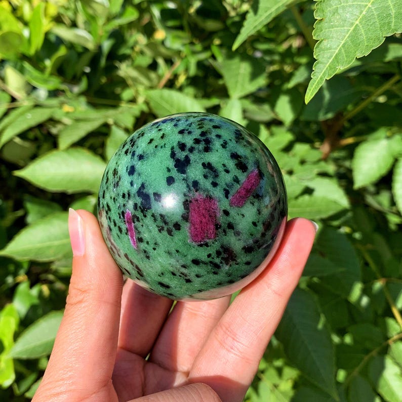 60mm Natural Zoisite Ball,Quartz Ball,Gemstone Sphere,Crystal Sphere,Divination Crystal Ball,Home Decor,Reiki Heal,Crystal Gifts 1pc
