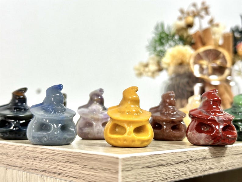 10PCS 1.2”Natural Crystal Quartz Hand Carved Pumpkin Skull,Quartz Skull,Pumpkin Carving,Energy crystal,Home Decor,Reiki Healing,Halloween