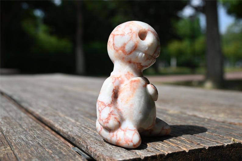 2.1'' Natural Carved Red network Ghost Doll，Crystal demon，crystal decor，Crystal collect，Quartz Crystal，Halloween gift，Crystal Healing