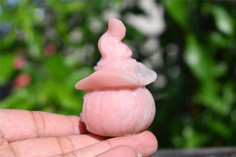 2.3'' Natural Pink Opal Pumpkin ,Crystal Pumpkin,Halloween demon pumpkin,pumpkin lamp，Crystal Healing,Home Decor,Crystal Gifts