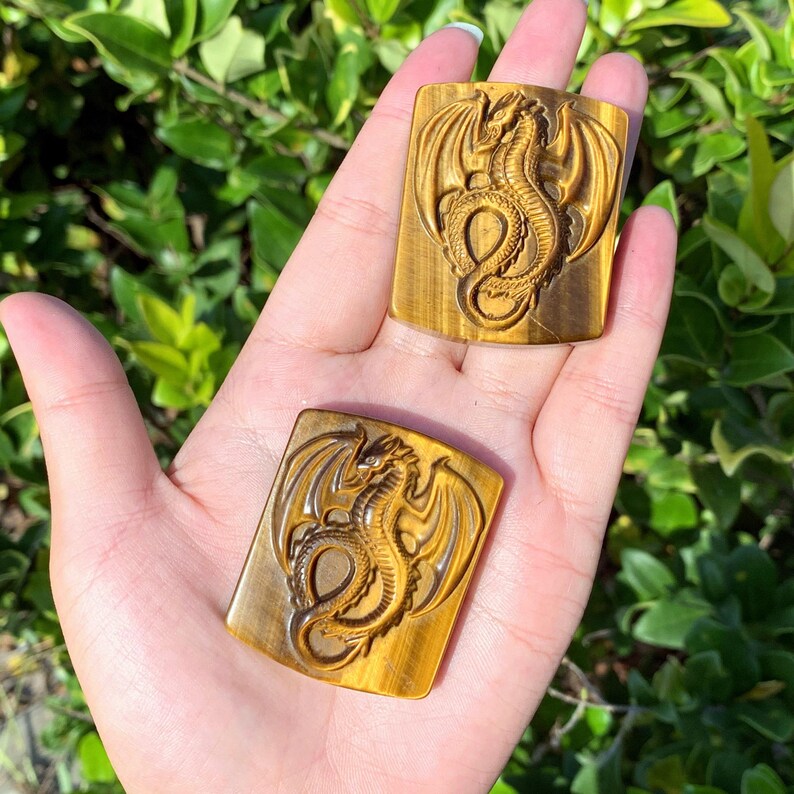 1.8" Natural Tiger's Eye Fly Dragon,Quartz Crystal Dragon,Crystal Dragon Carving,Mineral Specimen,Home Decor,Reiki Healing,Crystal Gifts 1pc