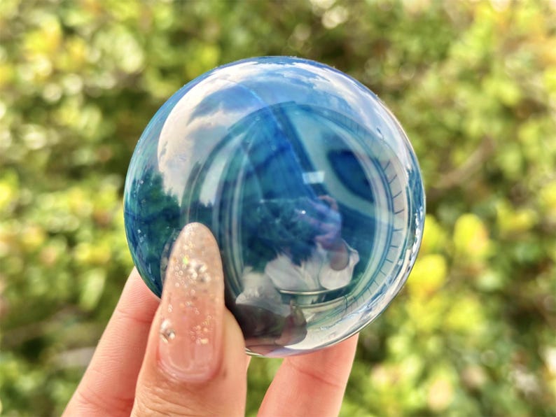 1PC 50mm+ Blue Agate Sphere,Quartz Crystal,Crystal Ball Carving,Reiki Healing Crystal,Home Decor,Energy Crystal,Crystal gifts 1PC