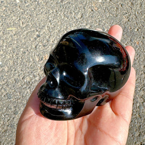 3“ Natural Obsidian Skull,Crystal Skull,Home Decoration,Crystal Carving,Reiki Healing,Crystal ergy,Mineral Specimen,Crystal Gift
