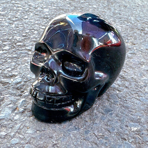 3“ Natural Obsidian Skull,Crystal Skull,Home Decoration,Crystal Carving,Reiki Healing,Crystal ergy,Mineral Specimen,Crystal Gift