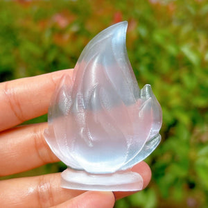 1PC Natural Selenite Flame,Quartz Crystal Flame,Rock,Reiki Healing,Home Decoration,Selenite Carving,Crystal Gift,Mineral Specimen
