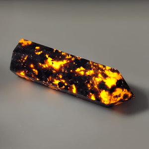 2.8inches+ Natural Yooperlite Obelisk，Crystal Tower，Flame's stone Point，Energy Crystal Wand，Home Decor，Healing Point，Crystal Gifts