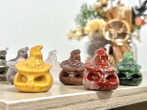10PCS 1.2”Natural Crystal Quartz Hand Carved Pumpkin Skull,Quartz Skull,Pumpkin Carving,Energy crystal,Home Decor,Reiki Healing,Halloween